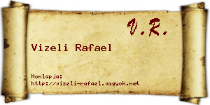 Vizeli Rafael névjegykártya